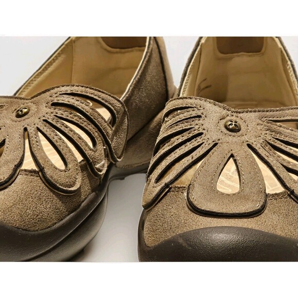 JBU Pearl Eco Vegan Ballet Flats Women’s 8M Tan Brown Cutout Comfort Sustainable - Picture 6 of 13